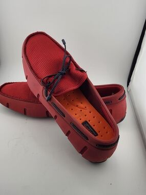 Swims Red Loafers with Orange Insole Size 11 New